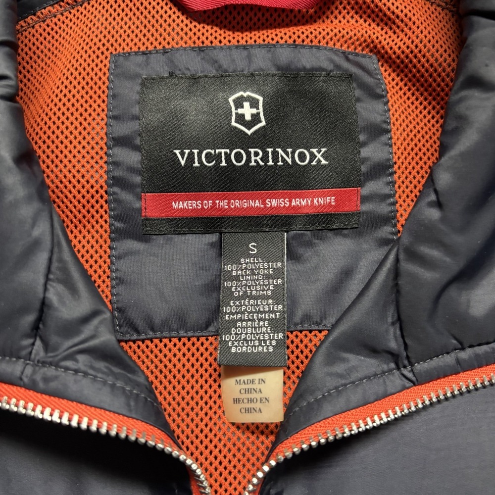 Victorinox Windbreaker Black Full Zip Jacket Women's S Water Resistant - Picture 6 of 6